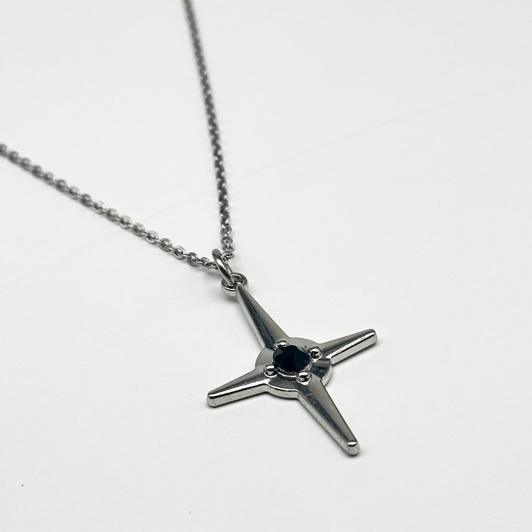 SALE - BLACK GEM STAR NECKLACE