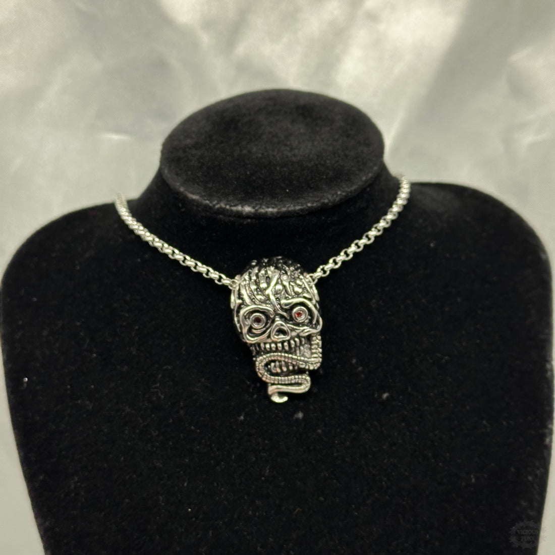 SALE - SKULL SNAKE NECKLACE-Vicious Punx-Vicious Punx