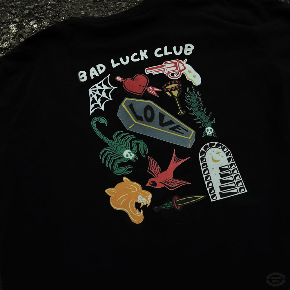 BAD LUCK CLUB TATTOO T-SHIRT-Vicious Punx-Vicious Punx