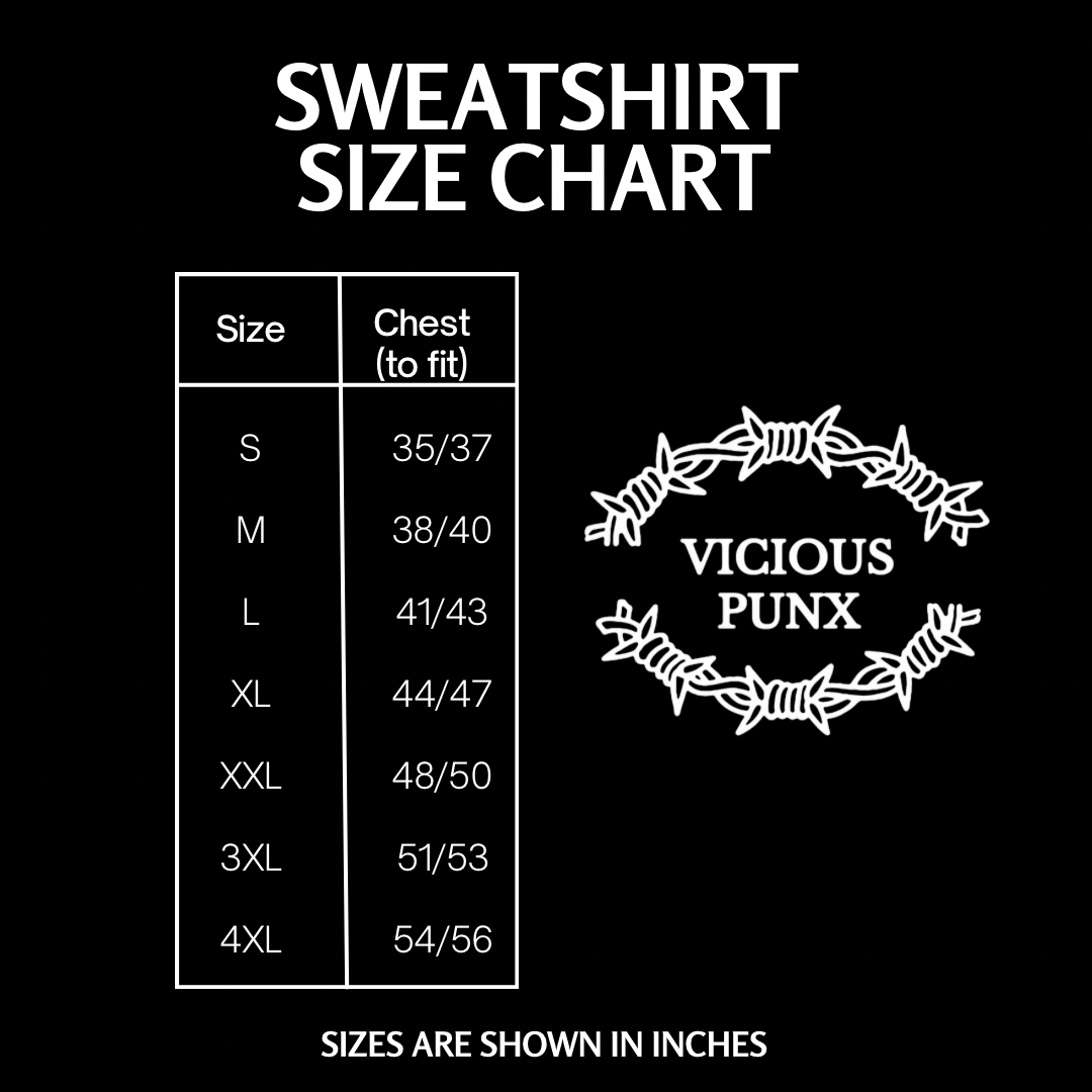 COMFY CLOTHES HORROR EMBROIDERED SWEATSHIRT
