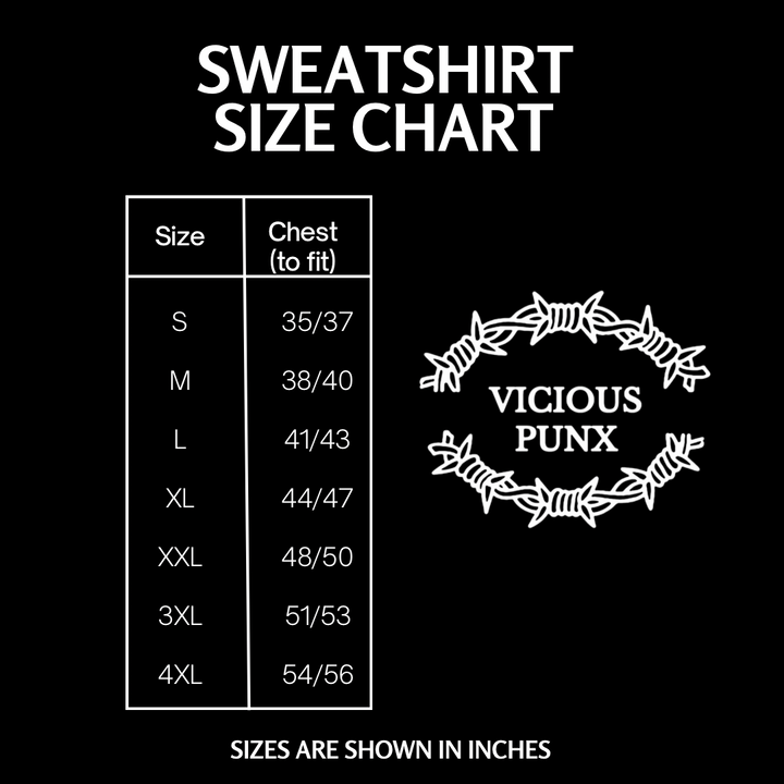 COMFY CLOTHES HORROR EMBROIDERED SWEATSHIRT