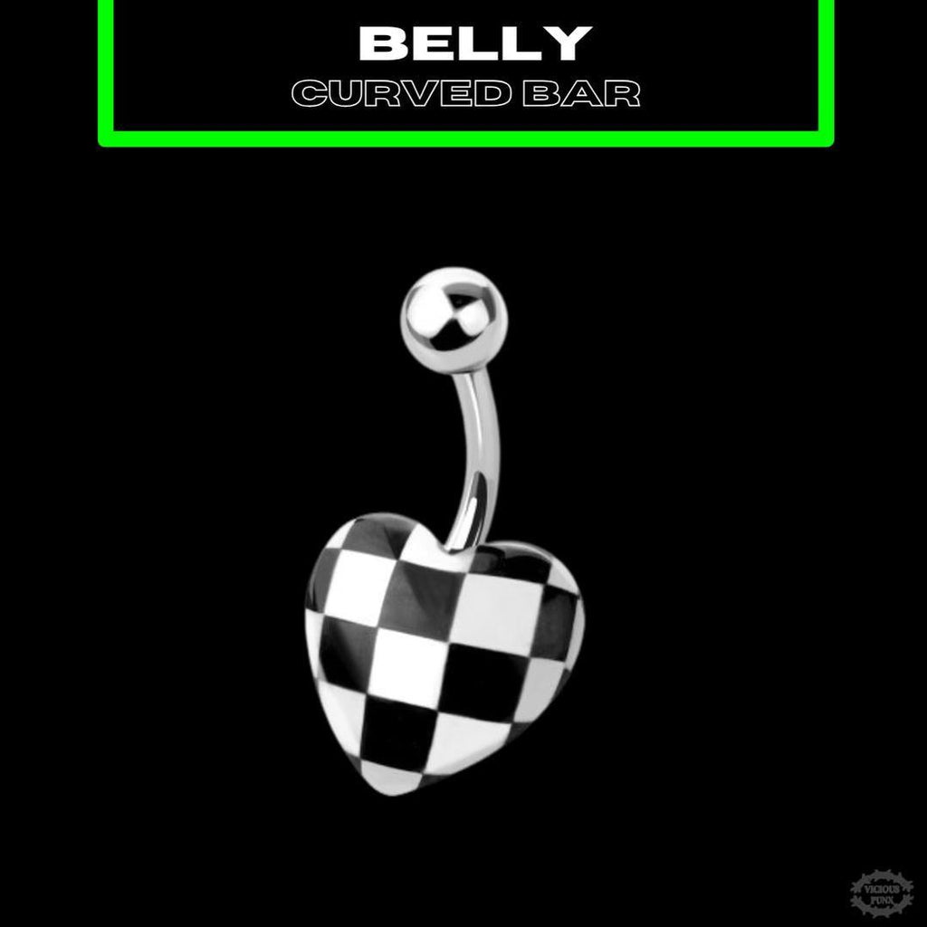 CHECKERBOARD HEART BELLY BAR