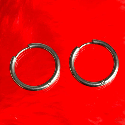 20MM PLAIN HOOP EARRINGS-Vicious Punx-Vicious Punx