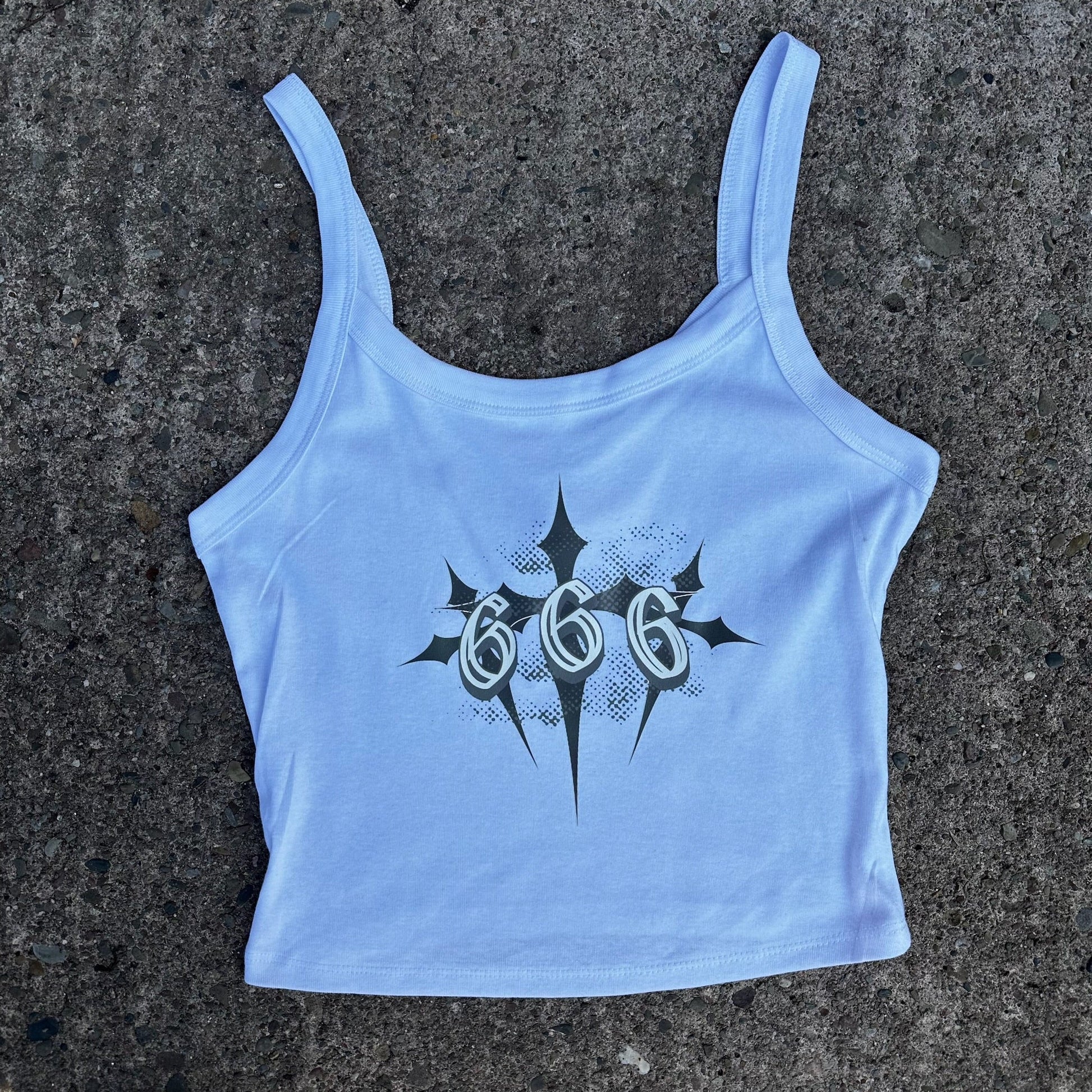 Sample Sale - 666 Crosses Print White Vest - Medium (136)