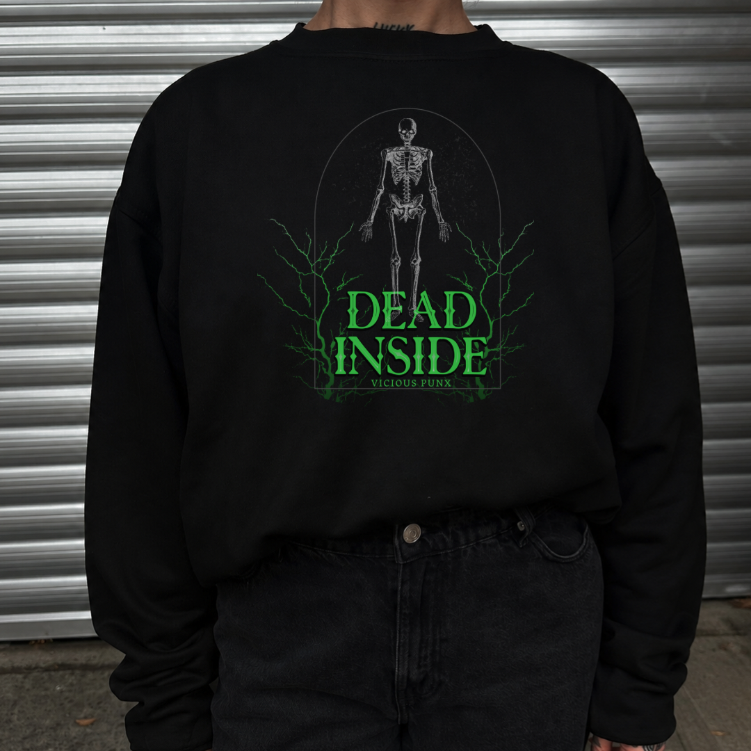 DEAD INSIDE BLACK SKELETON SWEATSHIRT