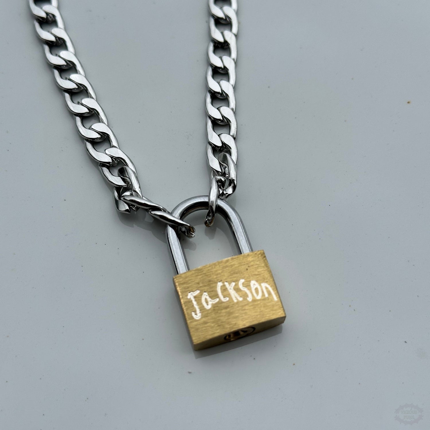 HANDWRITING PADLOCK NECKLACE-Vicious Punx-Vicious Punx