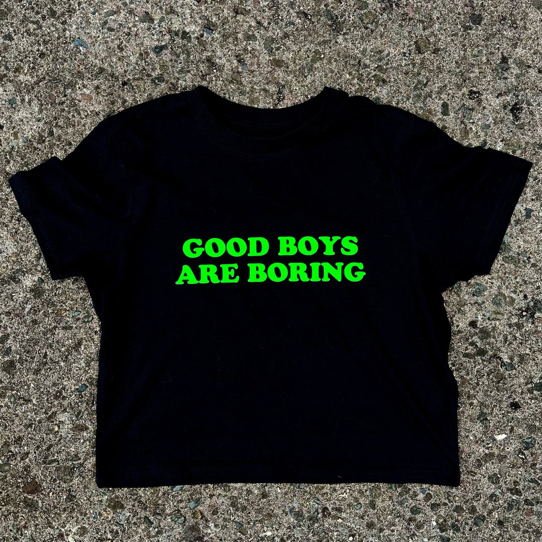 GOOD BOYS ARE BORING CROP T-SHIRT-Vicious Punx-Vicious Punx