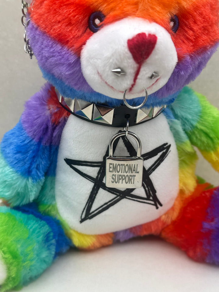 EMOTIONAL SUPPORT RAINBOW BEAR PLUSHIE
