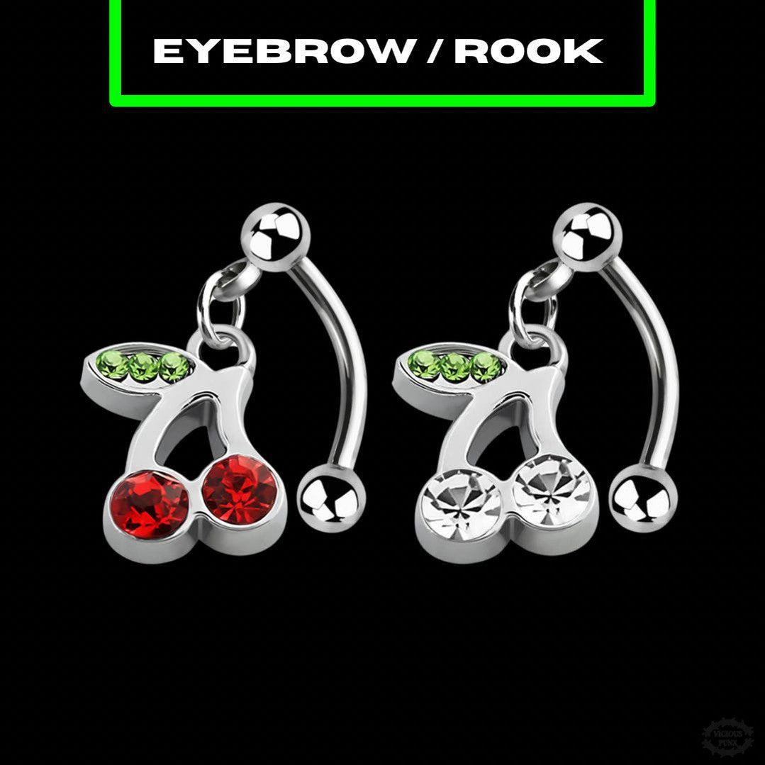 CHERRY EYEBROW / ROOK CURVED BAR-Vicious Punx-Vicious Punx