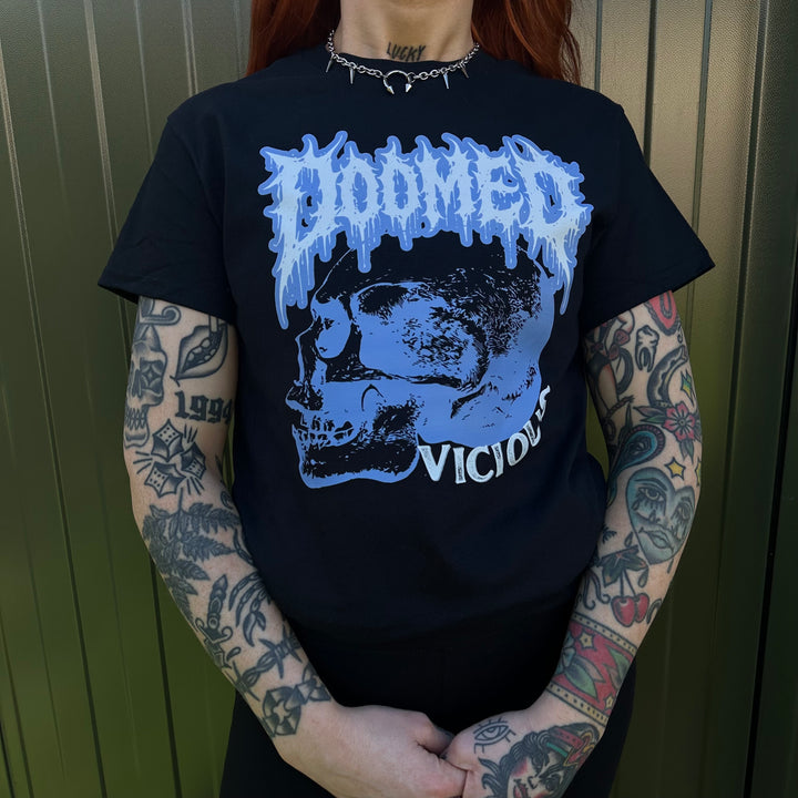 DOOMED SKULL GRAPHIC T SHIRT