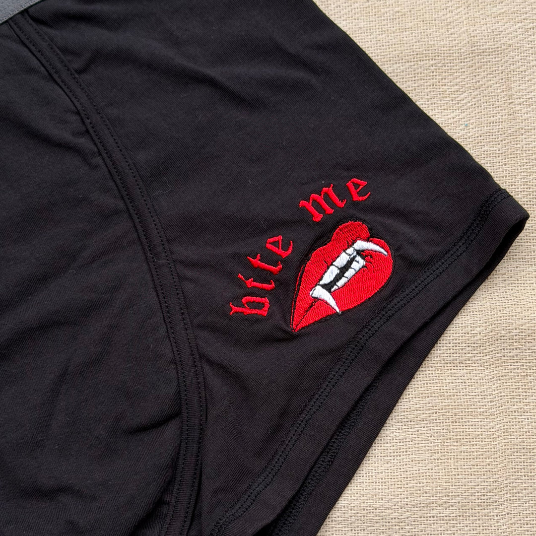 SALE - BITE ME FANG BOXER SHORT