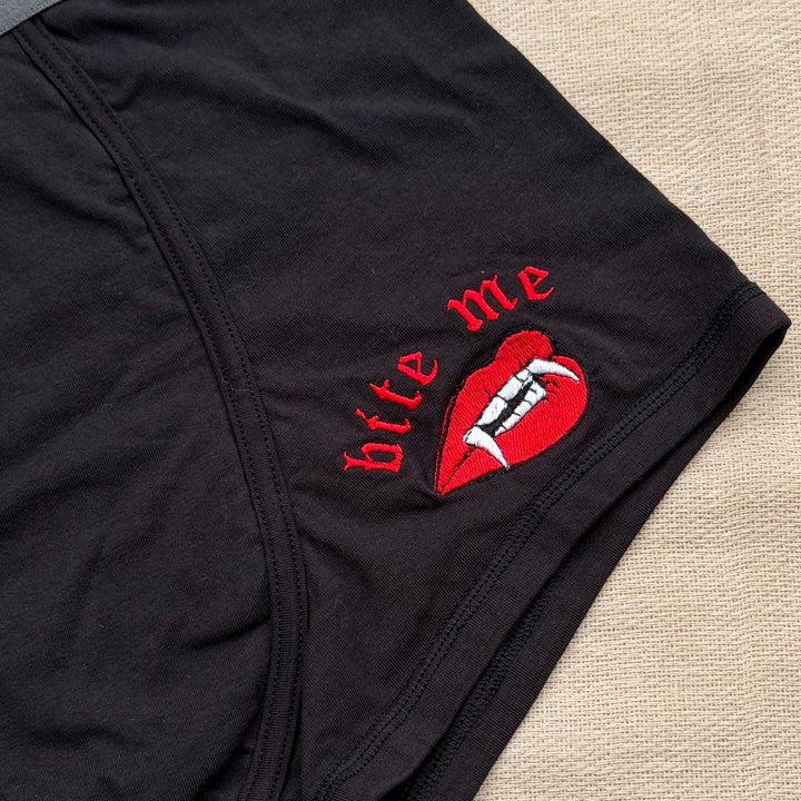SALE - BITE ME FANG BOXER SHORT