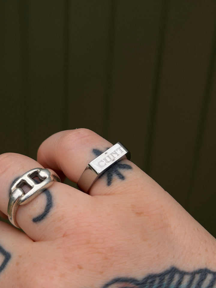 SECONDS SALE - C*NT SADDLE RING