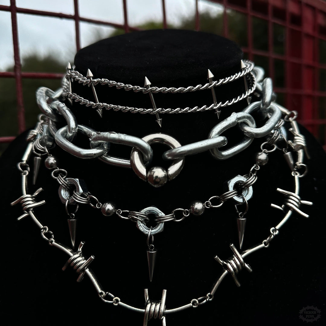 SPIKE COLLAR NECKLACE-Vicious Punx-Vicious Punx