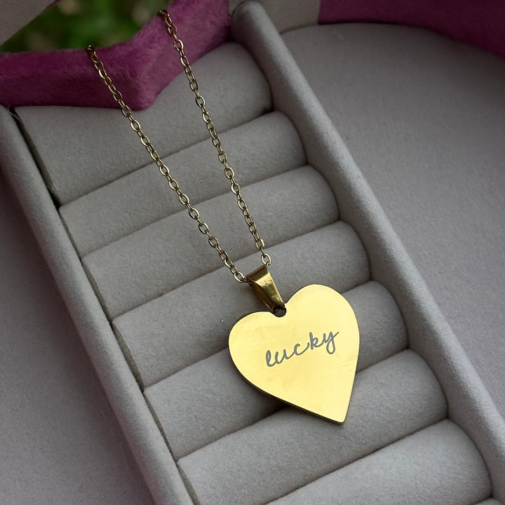SALE - LUCKY GOLD HEART NECKLACE