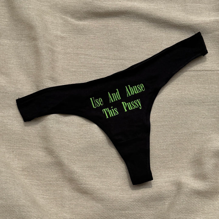 SAMPLE SALE - USE & AB*SE THONG