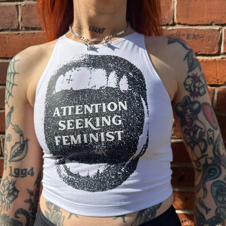 ATTENTION SEEKING FEMINIST VEST TOP