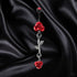 BLACK & RED ROSE BELLY BAR-Vicious Punx-Vicious Punx