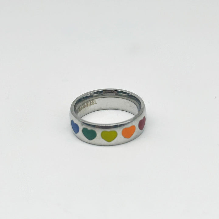 SALE - RAINBOW HEART RING