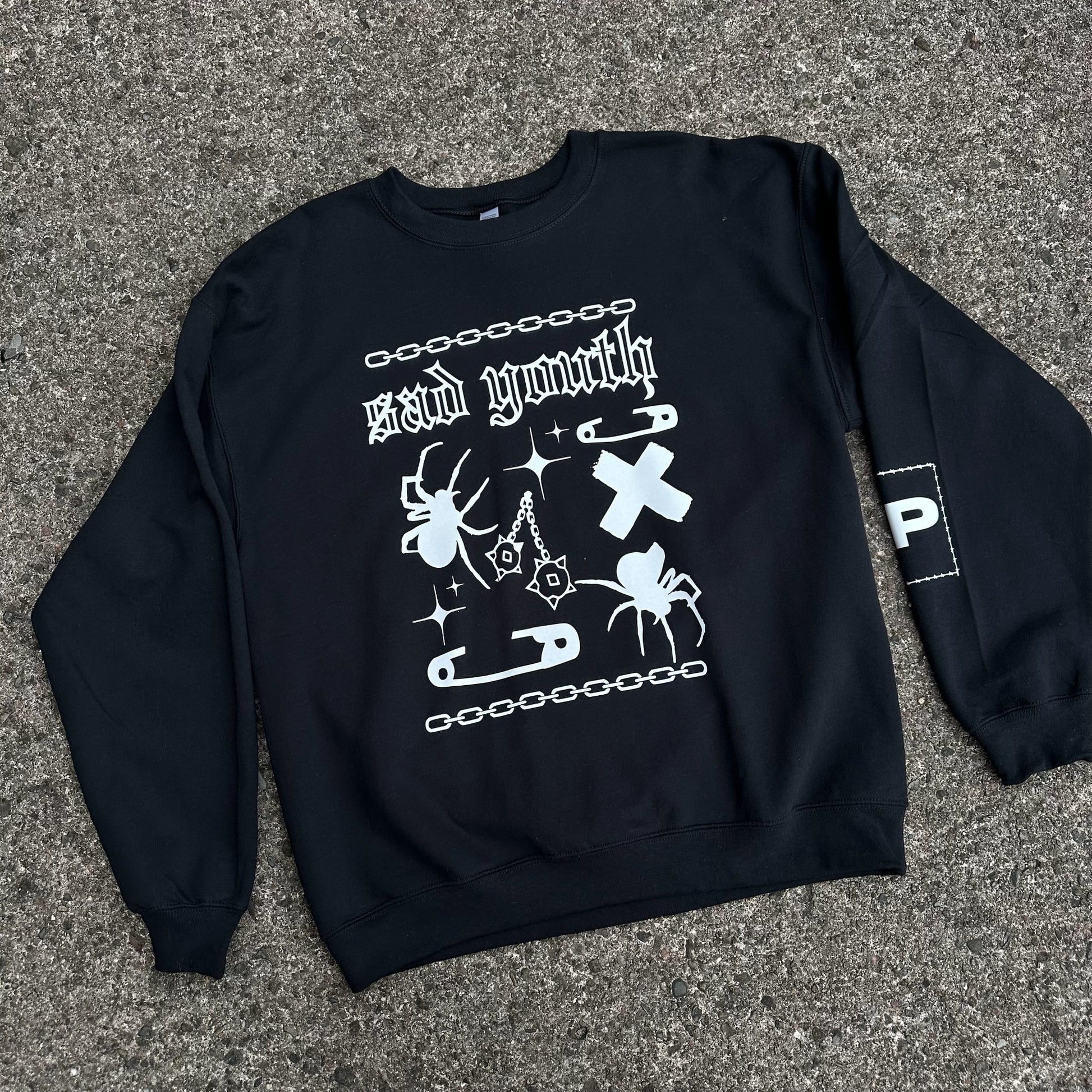Sample Sale - Sad Youth Black Sweatshirt - Large - (66)