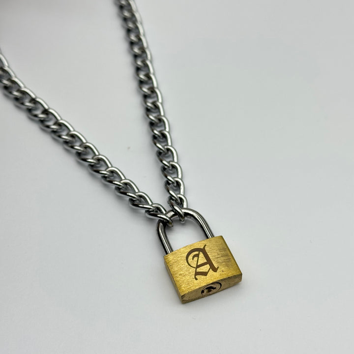 SALE - ‘A’ PADLOCK NECKLACE