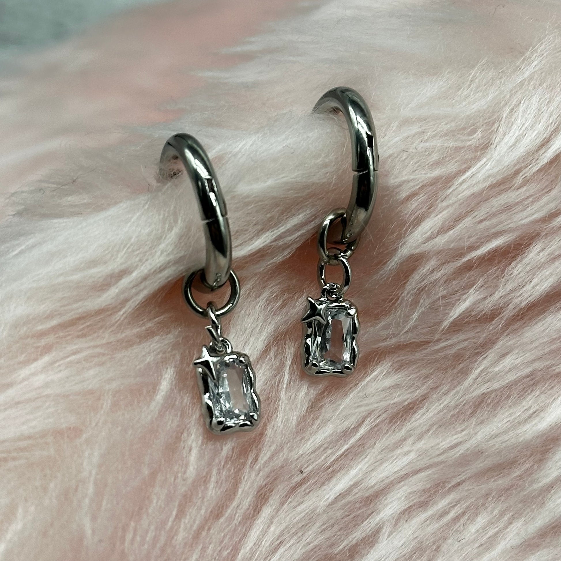 SMALL GEMSTONE HOOP EARRINGS