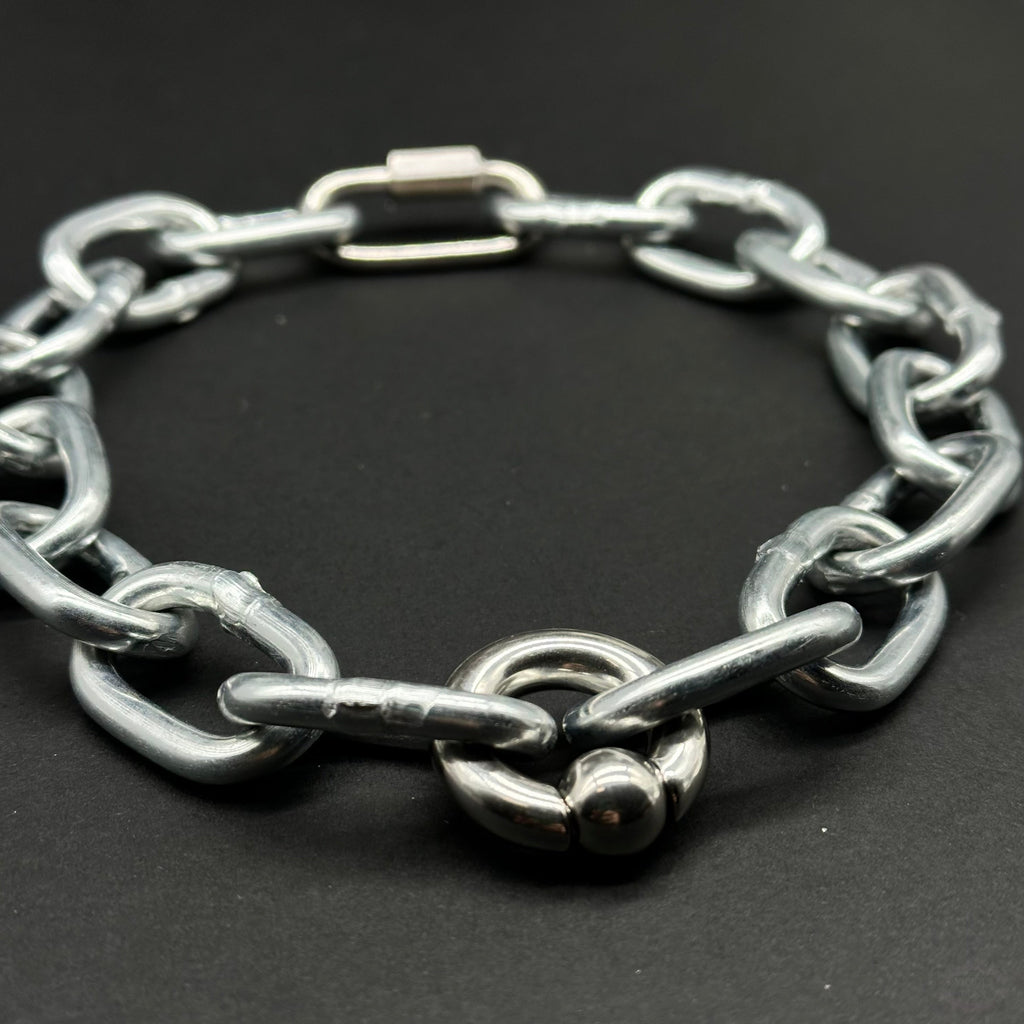 HEAVYWEIGHT BALL CLOSURE CHOKER NECKLACE