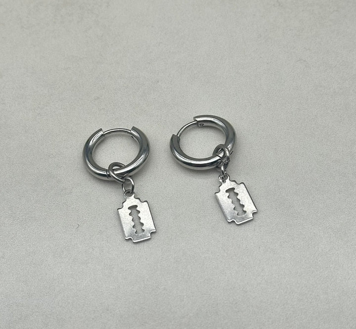 MINI RAZOR HOOP EARRINGS