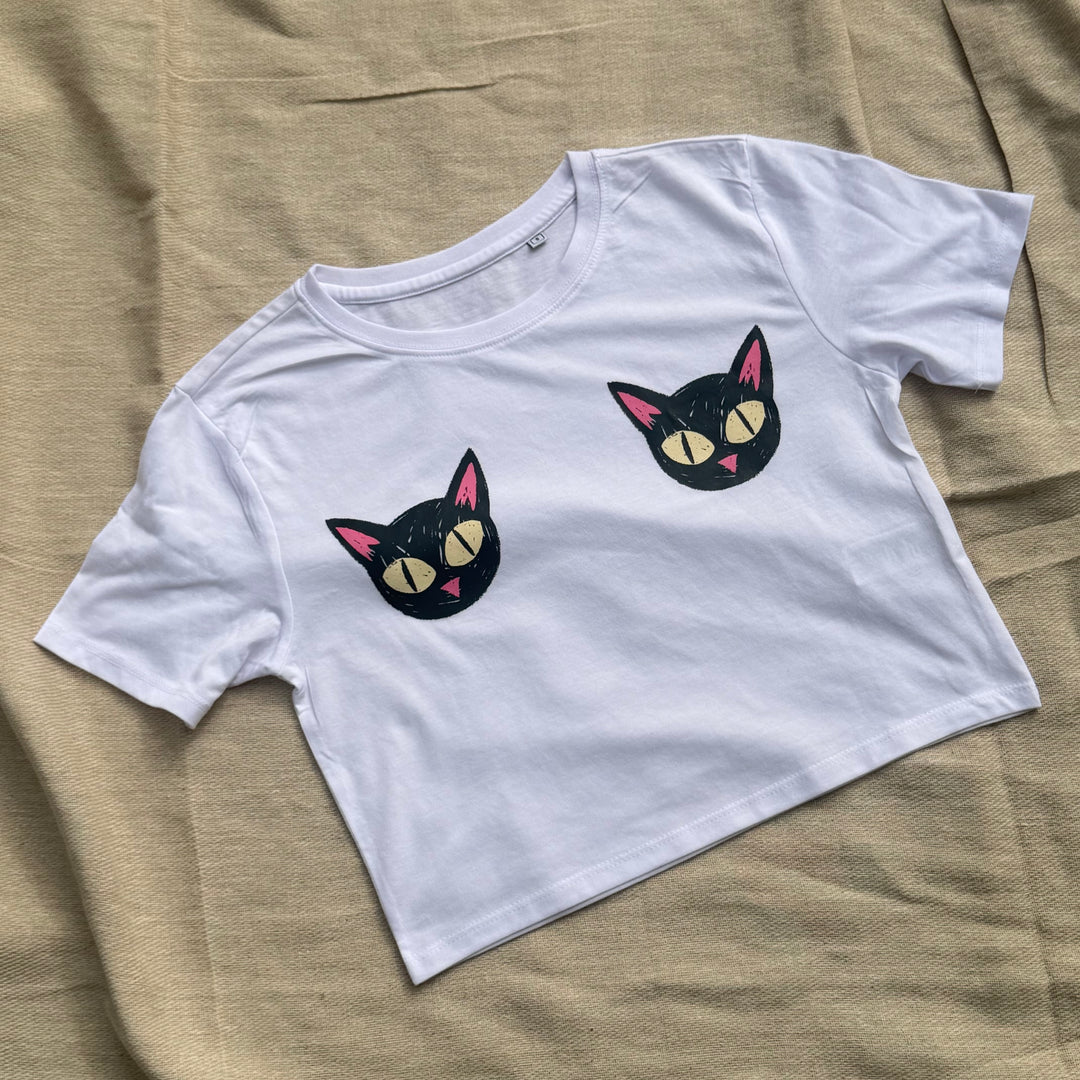 SAMPLE SALE - CAT CROP TOP