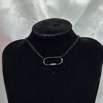 SALE - BLACK CARABINER NECKLACE-Vicious Punx-Vicious Punx