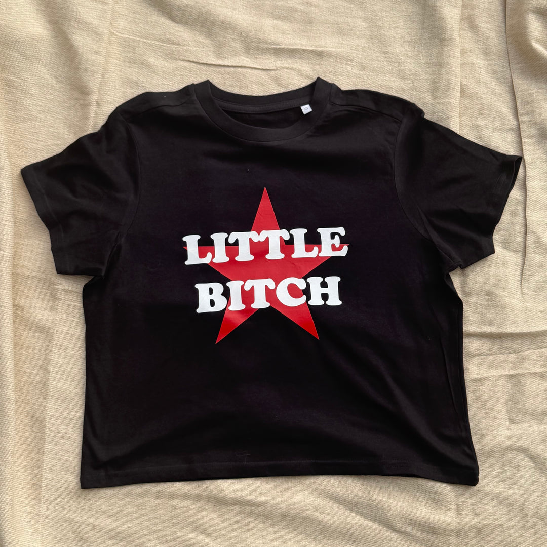 SAMPLE SALE - LITTLE B*TCH BOXY CROP TOP