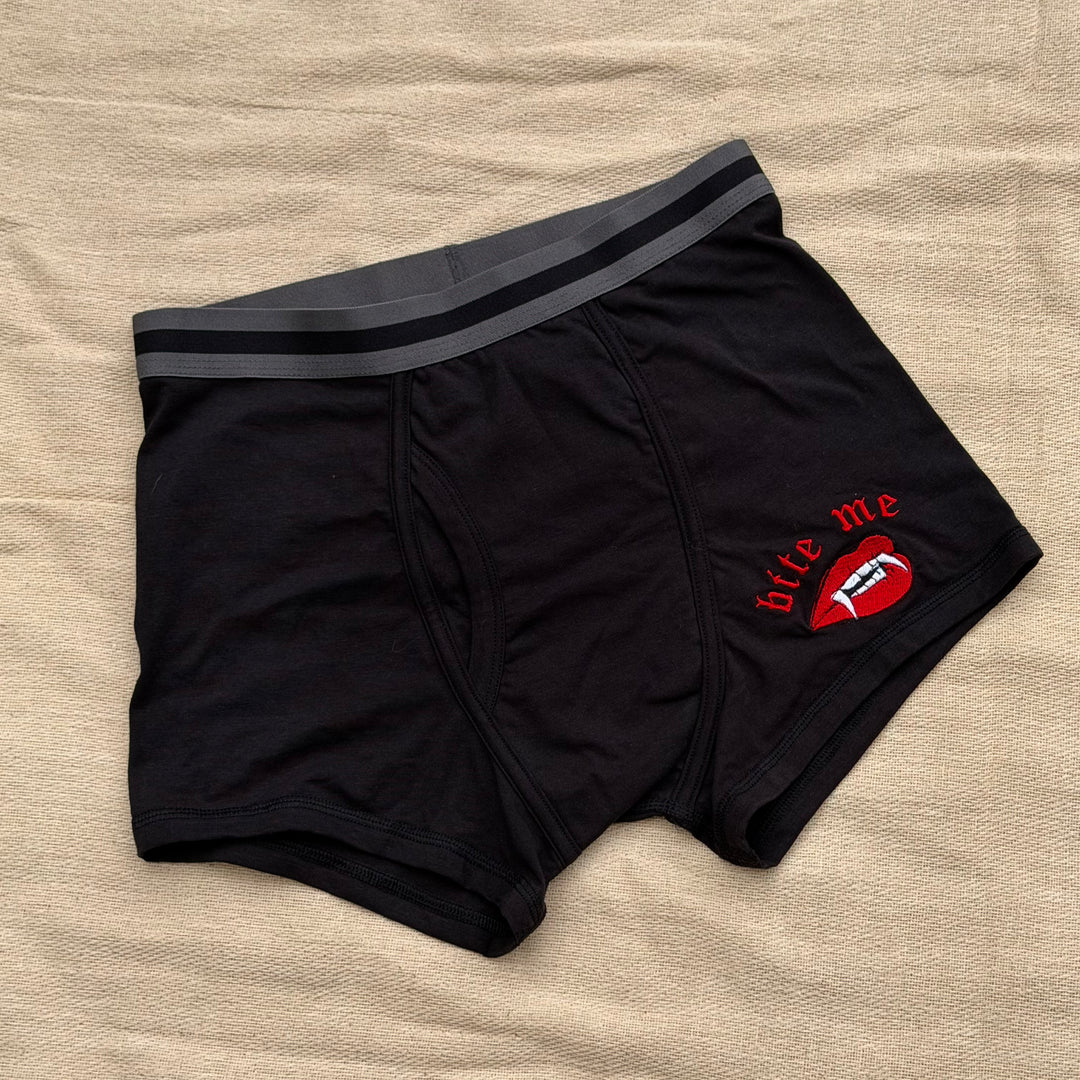 SALE - BITE ME FANG BOXER SHORT