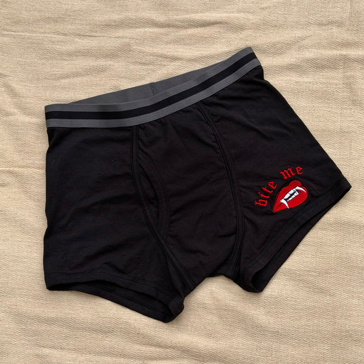SALE - BITE ME FANG BOXER SHORT