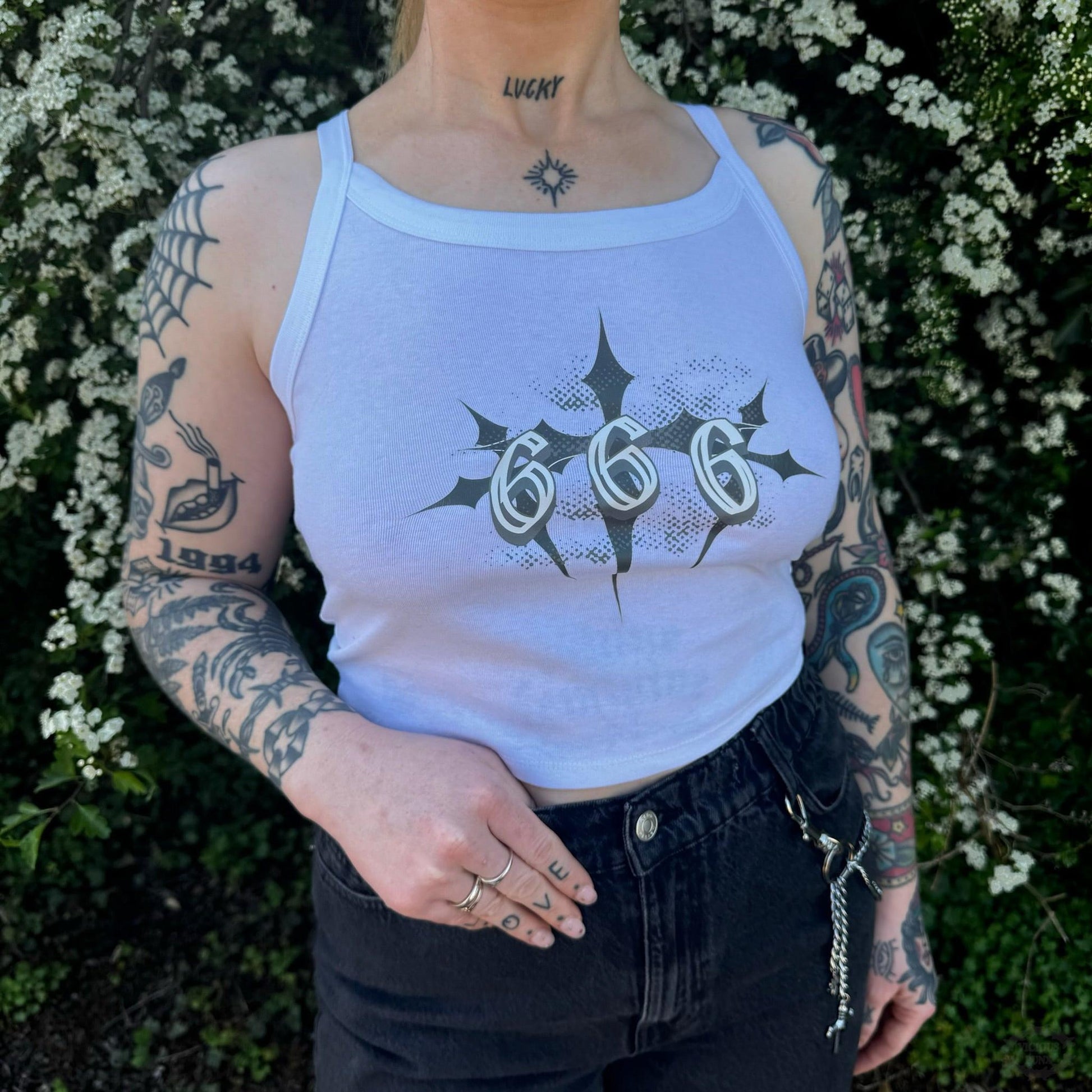 666 CROSS VEST TOP-Vicious Punx-Vicious Punx