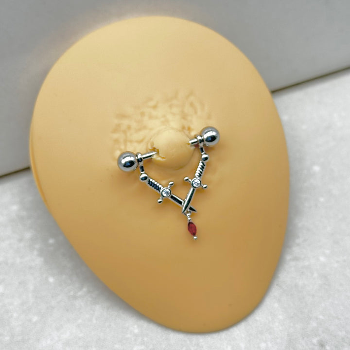 DOUBLE DAGGER NIPPLE BAR