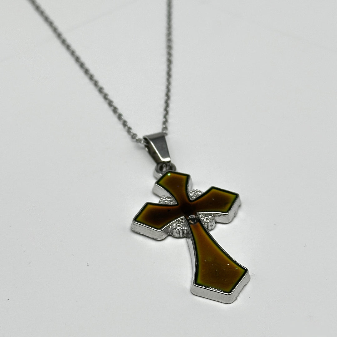 SALE - MOOD CROSS CHARM NECKLACE