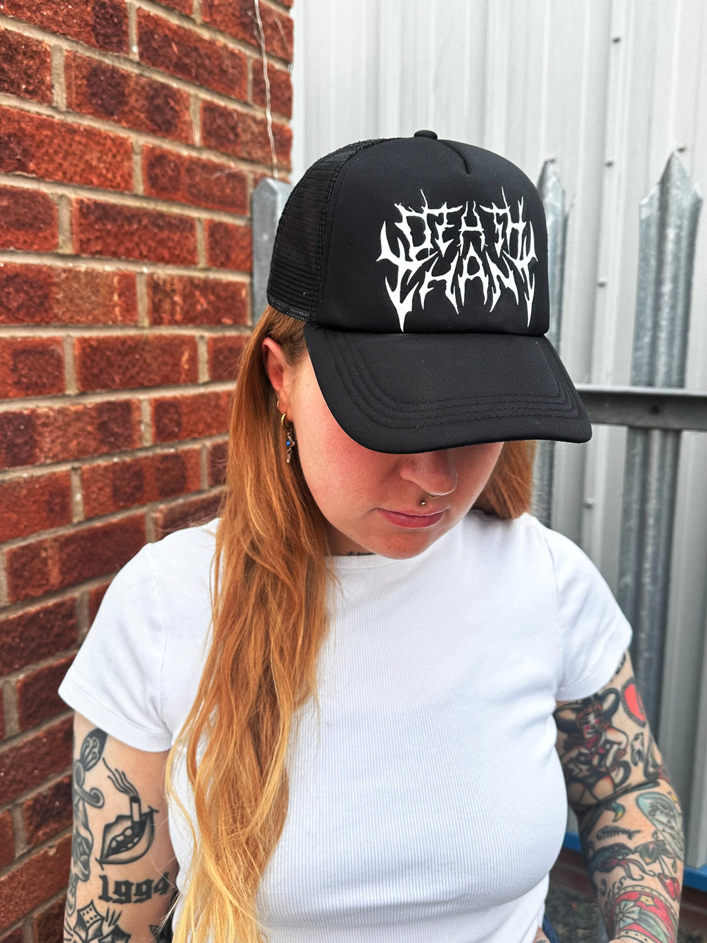 DEATH CHANT PRINTED TRUCKER CAP