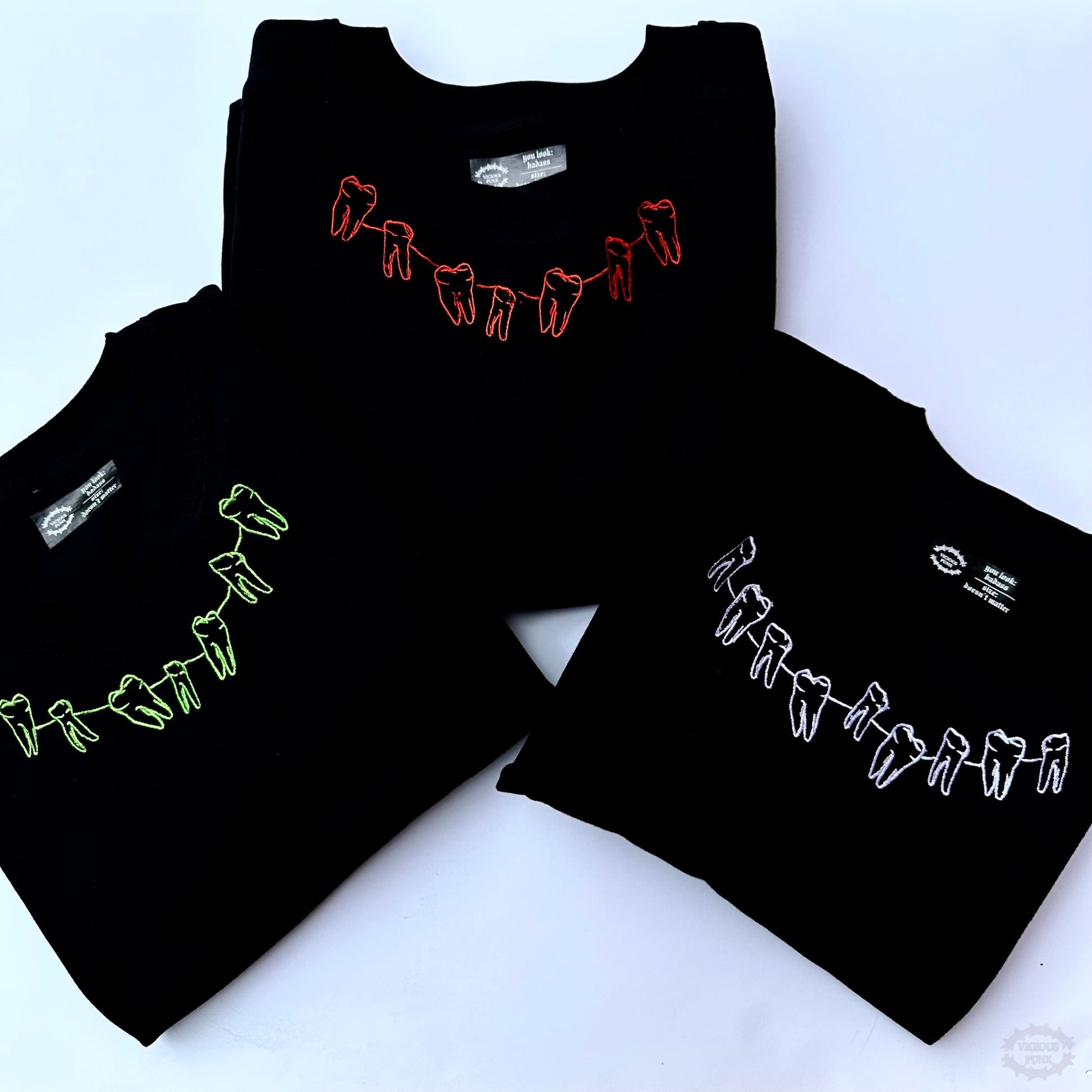THE CAVITY TEETH EMBROIDERED T-SHIRT