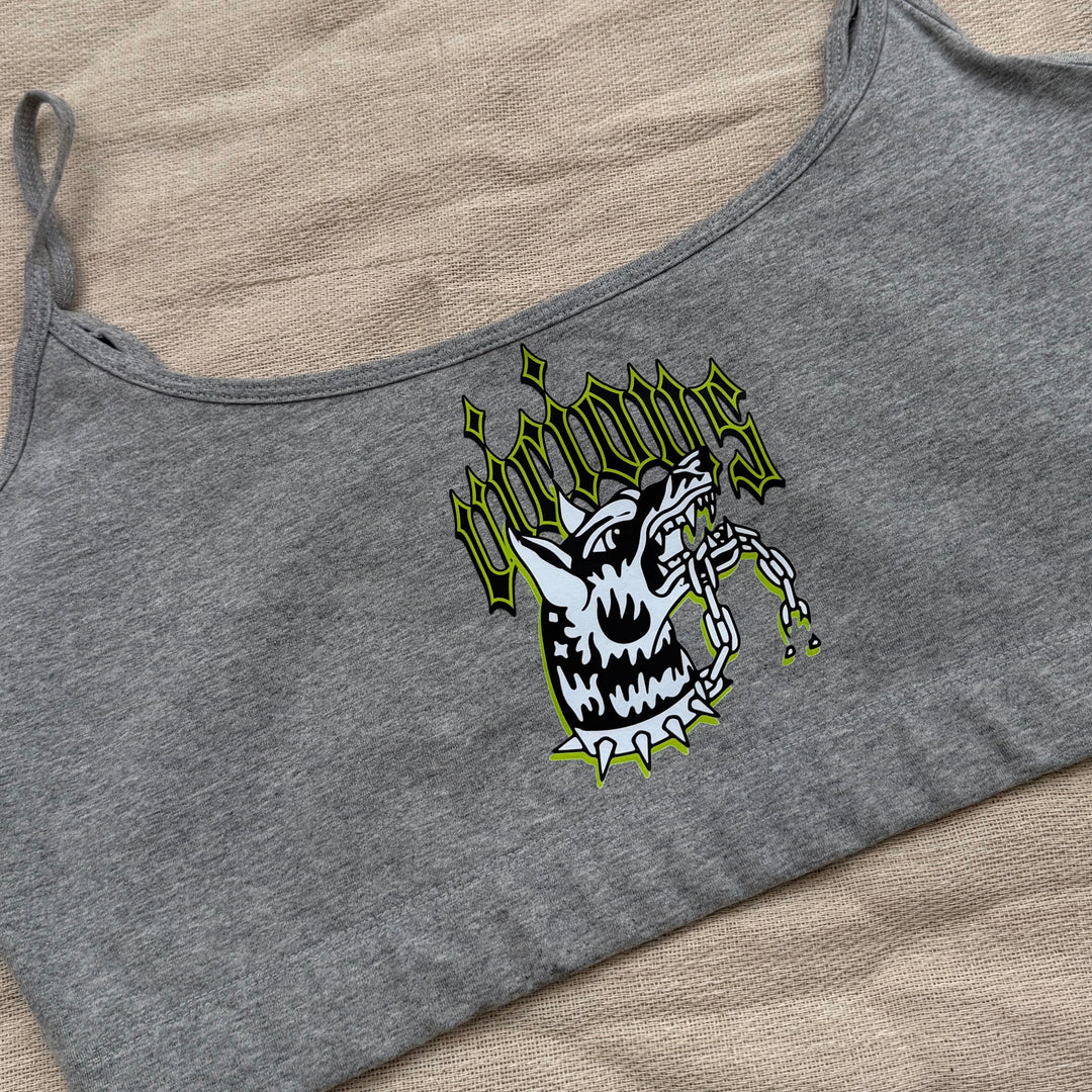 SAMPLE SALE - VICIOUS GREY CROP TOP