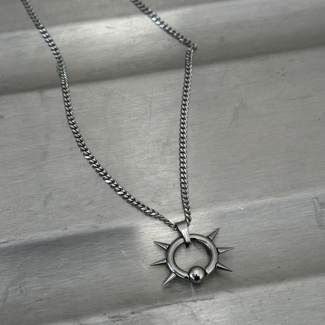 THIN SPIKEY BCR NECKLACE