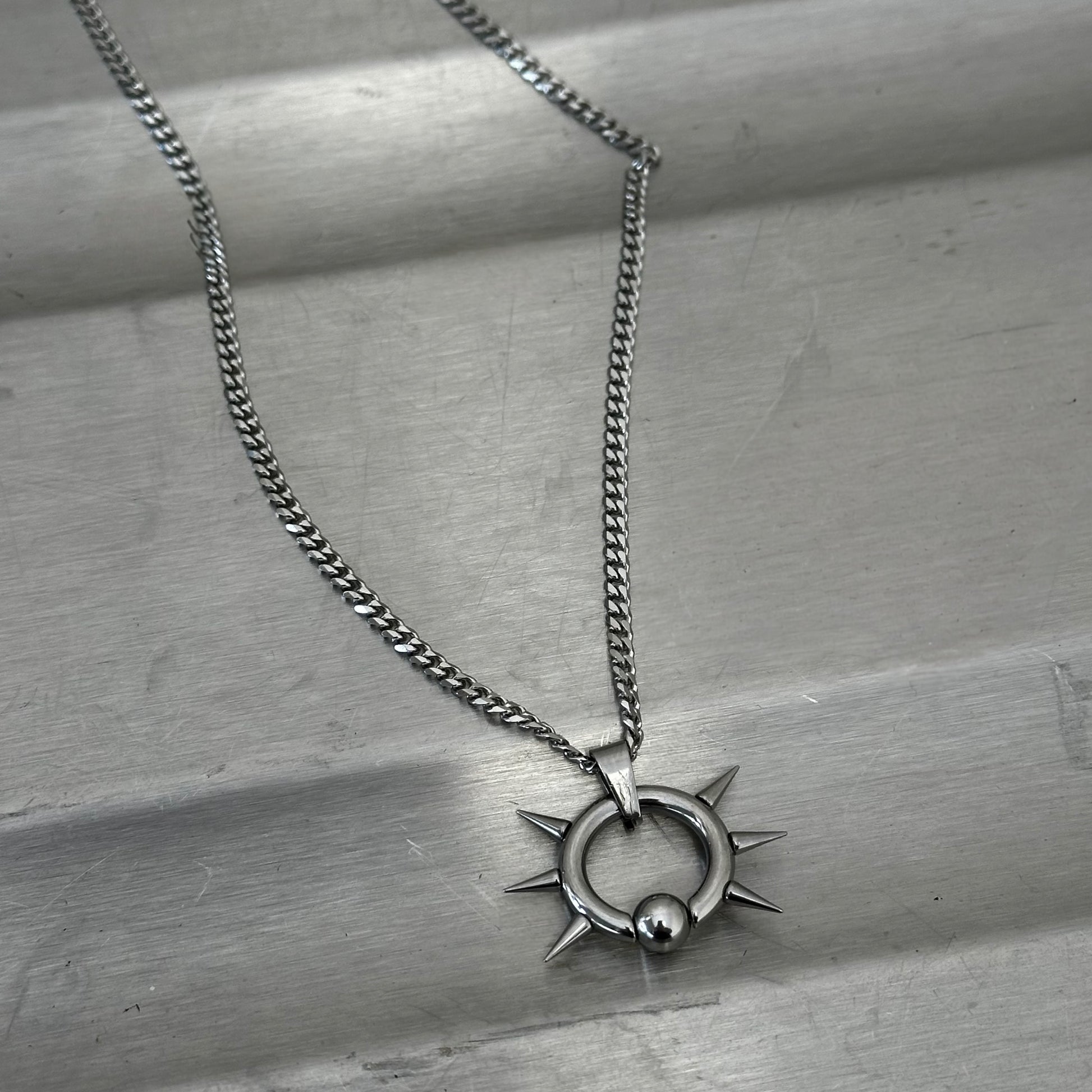 THIN SPIKEY BCR NECKLACE