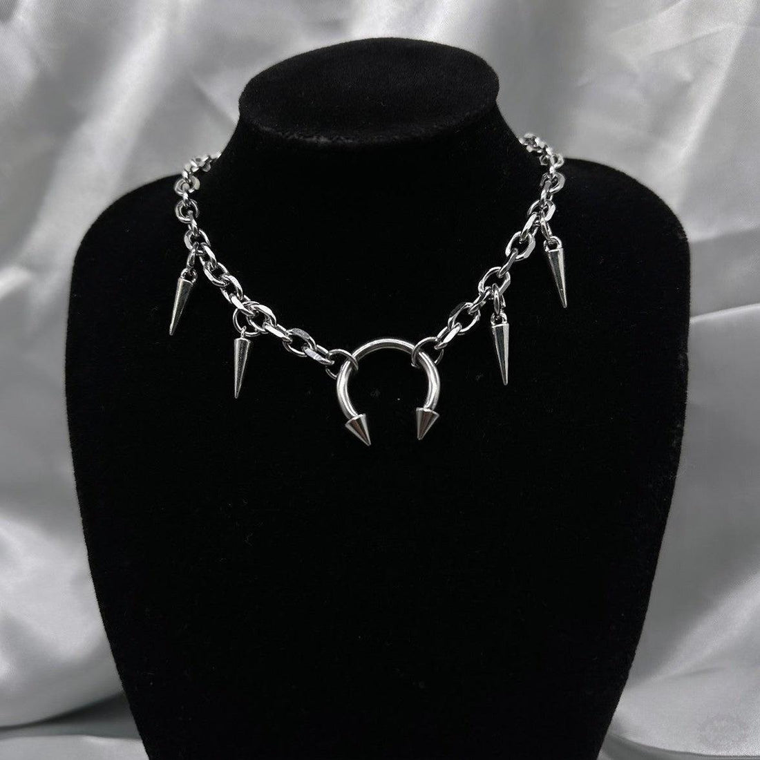 MULTI SPIKE &amp; HORSESHOE NECKLACE-Vicious Punx-Vicious Punx