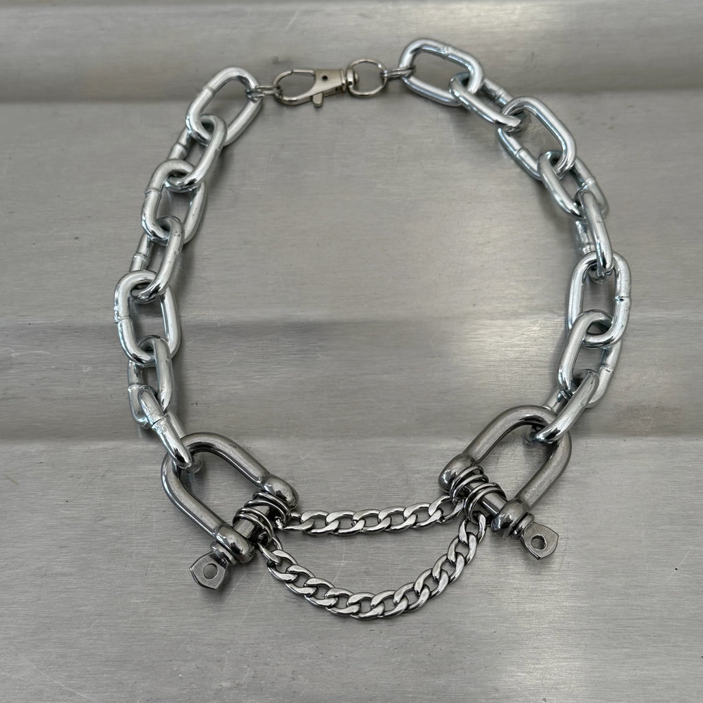CHUNKY STEEL BOLT NECKLACE
