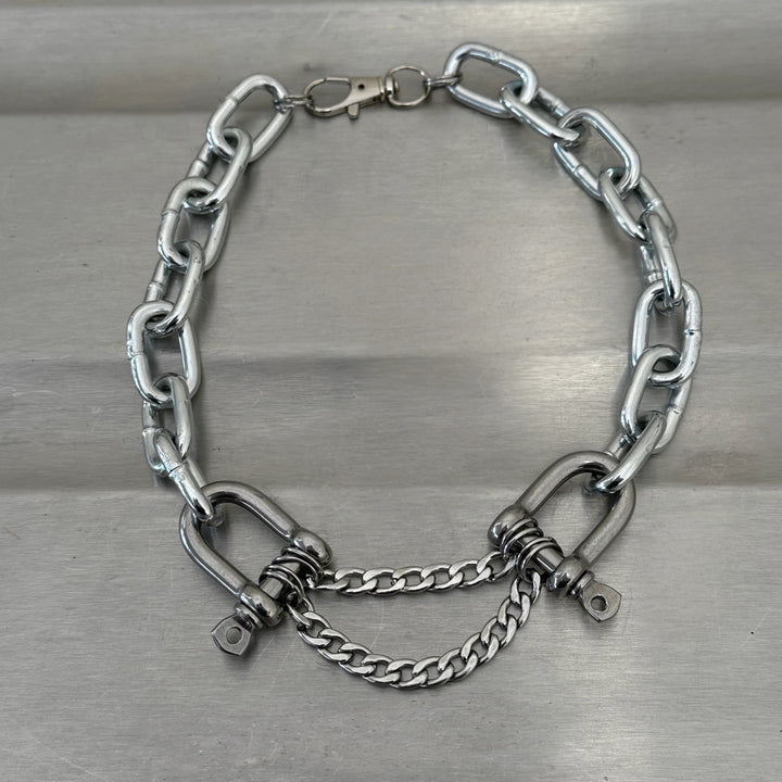 CHUNKY STEEL BOLT NECKLACE