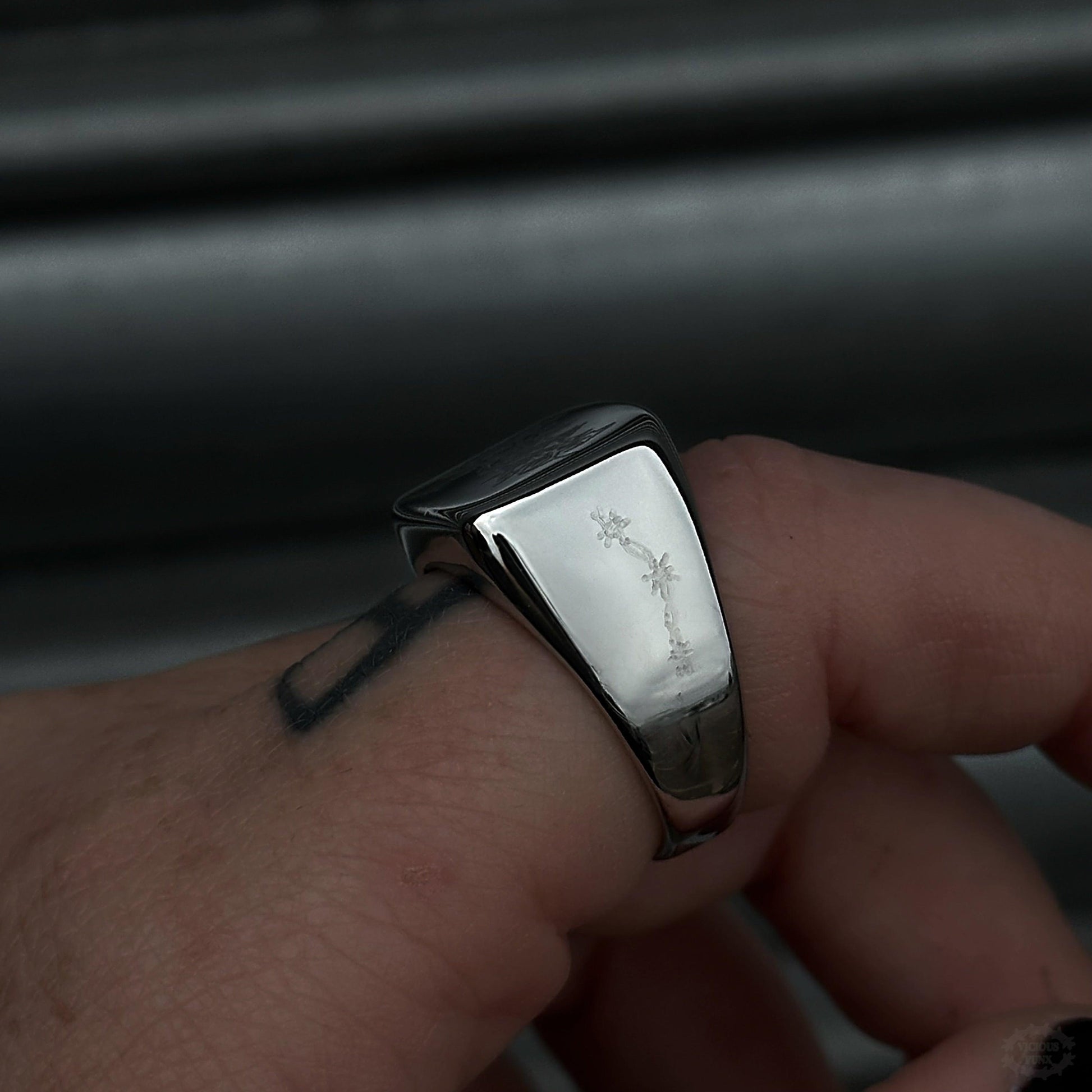 DEATH CHANT ENGRAVED RING