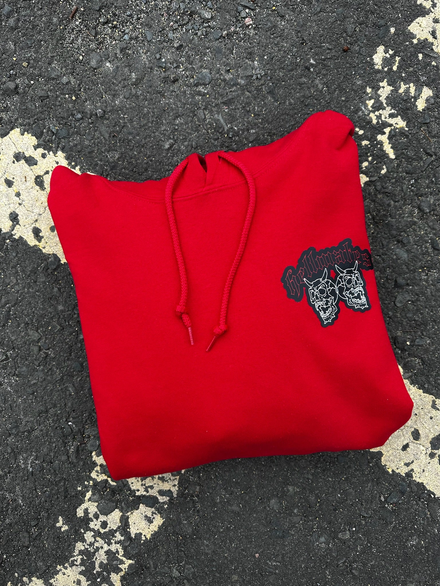 Sample Sale - Hellmates Red Hoodie - Medium - (76)