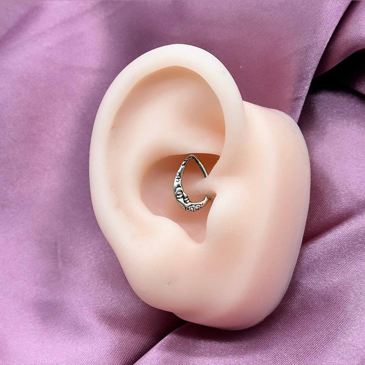 TEARDROP MOON BENDABLE DAITH / HELIX RING-Vicious Punx-Vicious Punx