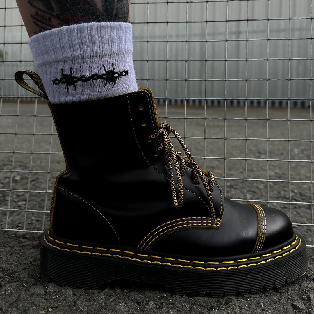 EMBROIDERED BARBED WIRE SOCKS-Vicious Punx-Vicious Punx