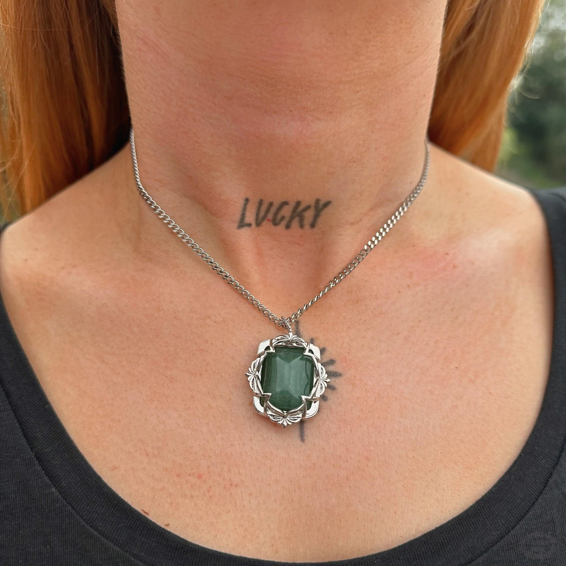 IVY AVENTURINE PENDANT NECKLACE-Vicious Punx-Vicious Punx