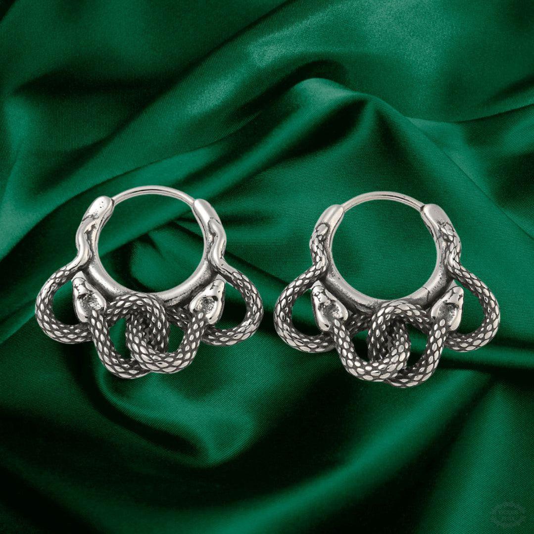 MEDUSA SNAKE HOOP EARRINGS-Vicious Punx-Vicious Punx